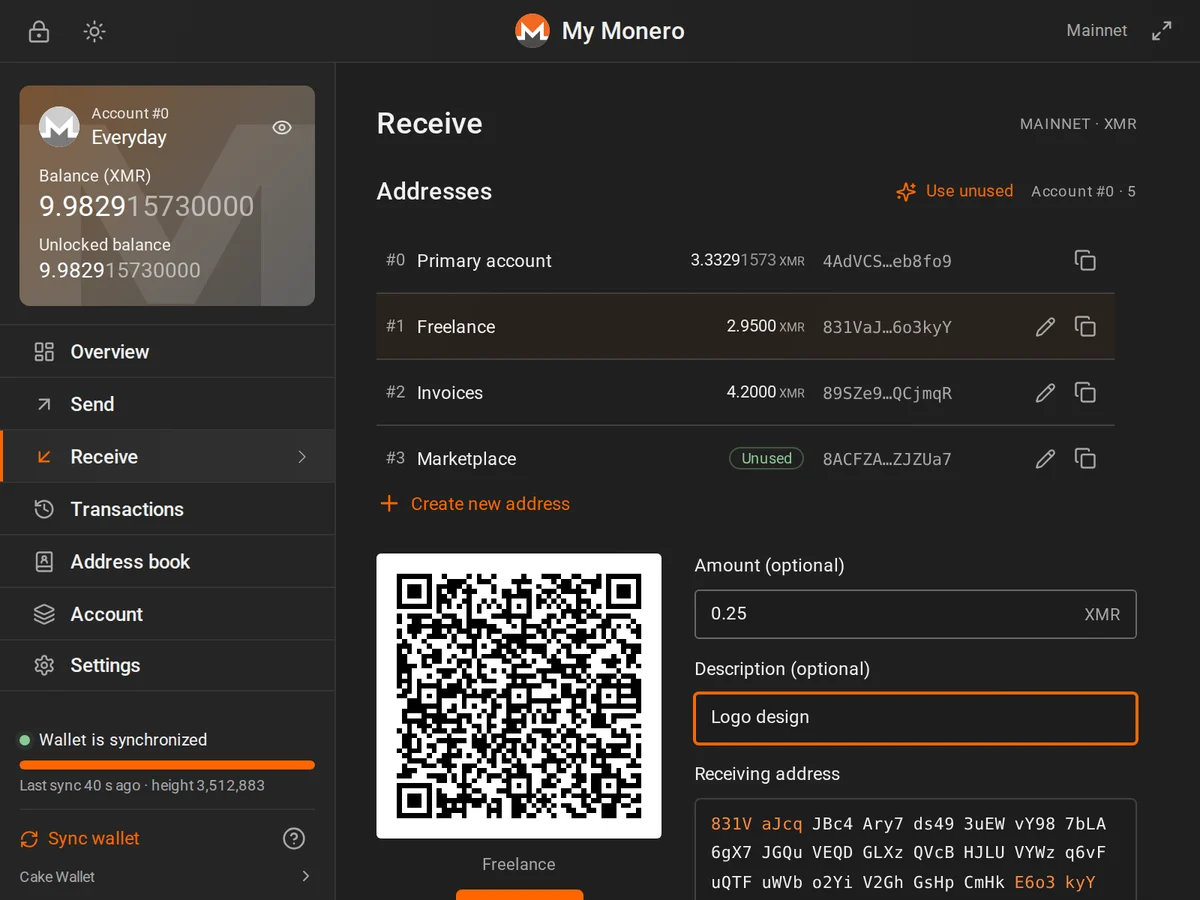 Subaddresses & payment requests